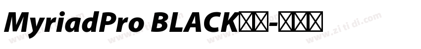 MyriadPro BLACK字体字体转换